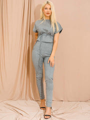 CO-ORD mit Glitzer-Gürnehörer und Hosen