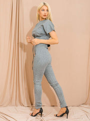 CO-ORD mit Glitzer-Gürnehörer und Hosen