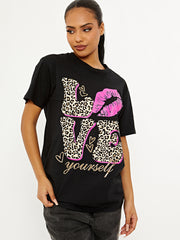 Love Lips Graphic Printed T-Shirt