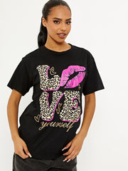 Love Lips Graphic Printed T-Shirt