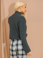 Tapa de punto de cable de cuello alto