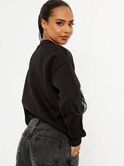 The Lounge Club Embroidered Oversized Sweatshirt Jumper