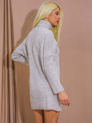 Kabelstrickpanelspullover Kleid