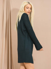 Kabelstrickpanelspullover Kleid