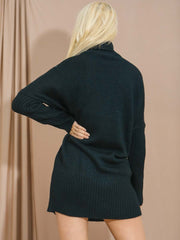 Kabelstrickpanelspullover Kleid