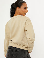 Haltung gestickt übergroße Sweatshirt -Jumper