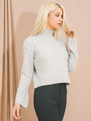 Tapa de punto de cable de cuello alto