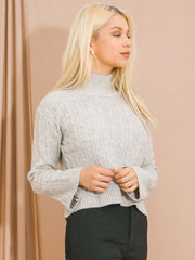 Tapa de punto de cable de cuello alto