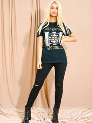 Elegante grafisch bedrukt t-shirt