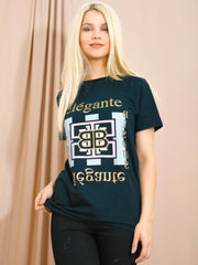 Elegante grafisch bedrukt t-shirt