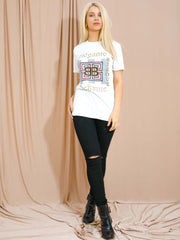 Elegante grafisch bedrukt t-shirt