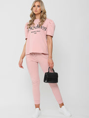 Ye Saint West gedruckte Loungewear-Co-ordte