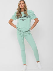 Ye Saint West gedruckte Loungewear-Co-ordte