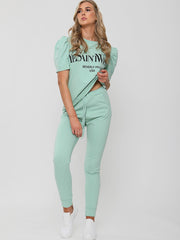 Ye Saint West gedruckte Loungewear-Co-ordte