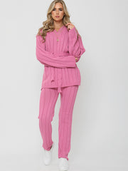 Top e inferior de punto de punto acanalado