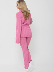 Top e inferior de punto de punto acanalado