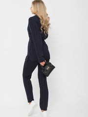 Top e inferior de punto de punto acanalado