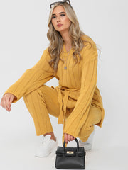 Top e inferior de punto de punto acanalado