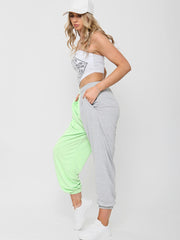 Zwei Ton übergroßer Farbspleiß Jogger