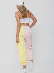 Zwei Ton übergroßer Farbspleiß Jogger