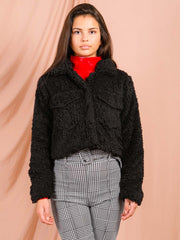 Emily Borg Popper Button Cropped Jacket