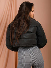 Reflective Cropped Puffer Jacket