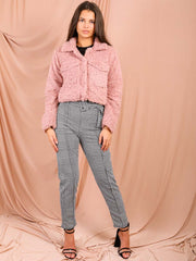 Emily Borg Popper Button Cropped Jacket