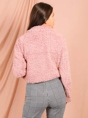 Emily Borg Popper Button Cropped Jacket