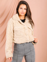 Emily Borg Popper Button Cropped Jacket