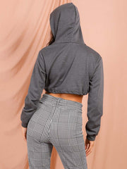 Zip Up Cropped Hoodie