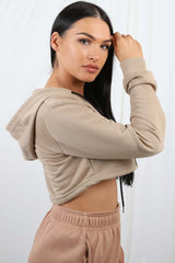 Zip Up Cropped Hoodie