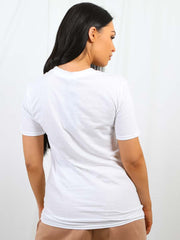 Camiseta impresa gráfica de labios de alta costura