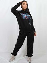 Butterfly Eye Graphic Sweatshirt Jumper