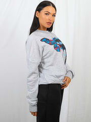 Butterfly Eye Graphic Sweatshirt Jumper