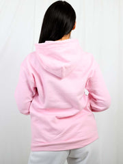 Bisous Print Fleeced Hoodie