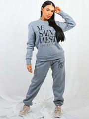 YE SAINT WEST Fleeced Co-ord