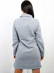 Oversized Fleeced Sweatshirt Dress