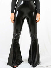 Bell Bottom Vinyl PU Trouser