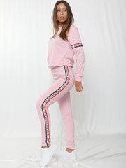 Love Slogan Tape Loungewear Set