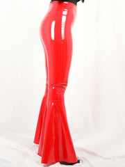 Bell Bottom Vinyl PU Trouser