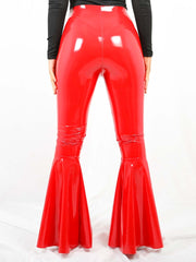 Bell Bottom Vinyl PU Trouser
