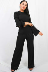 Ribbed Frill Hem Top & Trouser Co-ord