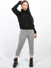 Ballonhülle hoher Hals -Strickpullover