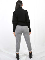 Ballonhülle hoher Hals -Strickpullover