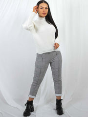 Ballonhülle hoher Hals -Strickpullover