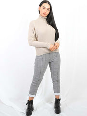 Ballonhülle hoher Hals -Strickpullover