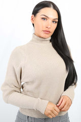 Ballonhülle hoher Hals -Strickpullover