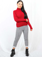 Ballonhülle hoher Hals -Strickpullover