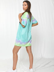 Queen Graphic Tie-Dye Oversized Boyfriend Tunic T-Shirt