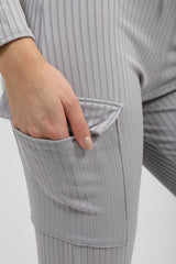 Ribbed Crop Top & Pocket Trouser Co-ord